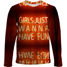 Детский 3D лонгслив girls just wanna have fun