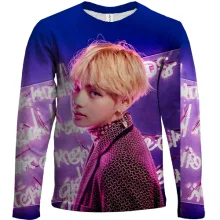 Детский 3D лонгслив с группой БТС (BTS K-POP) ARMY