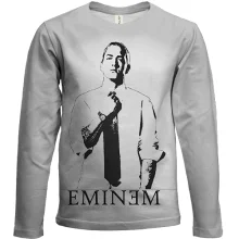 Детский 3D лонгслив Eminem с портретом рэпера