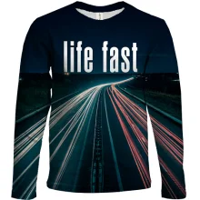 Дитячий 3D лонгслів Life fast - die young