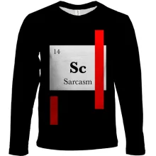 Детский 3D лонгслив Sc Sarcasm как химический элемент