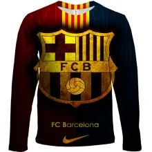 Детский 3D лонгслив FC Barcelona