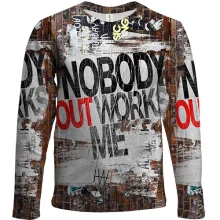 Дитячий 3D лонгслів Nobody outworks me