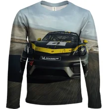 Дитячий 3D лонгслів з гоночним Porsche