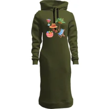 Худи платье c предметами пляжного отдыха
