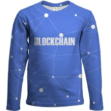Детский 3D лонгслив Blockchain с цифровой сетью