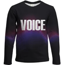 Детский 3D лонгслив с надписью "Voice"