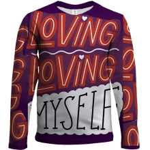 Детский 3D лонгслив с надписью "Loving Myself"