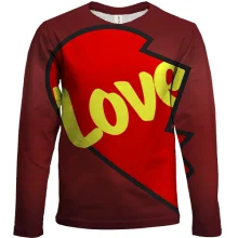 Дитячий 3D лонгслів з написом "Love" (Love is)