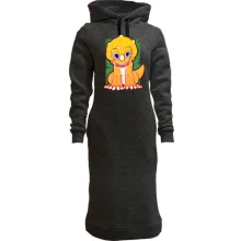 Худи платье с милым трицератопсом
