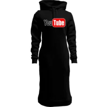 Худи платье с логотипом You tube (без градиента)