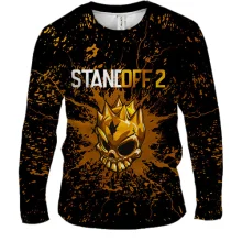 Чоловічий 3D лонгслів STANDOFF 2 Gold Skull