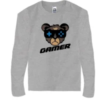Детский лонгслив Bear gamer
