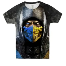 Детская 3D футболка Mortal Kombat - Sub Zero VS Scorpion