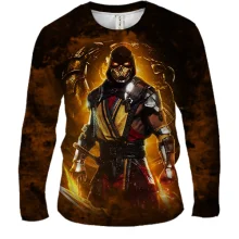 Мужской 3D лонгслив Mortal Kombat - Scorpion