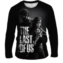 Чоловічий 3D лонгслів The last of us BW