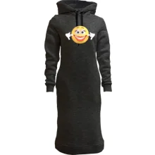 Худи платье с улыбающимся эмоджи