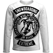 Дитячий 3D лонгслів Snowboarding extreme