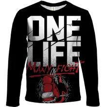 Детский 3D лонгслив One life - many fight