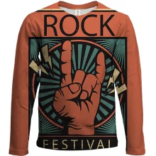 Детский 3D лонгслив rock festival