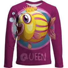 Дитячий 3D лонгслів Queen fish