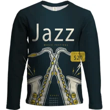 Детский 3D лонгслив Jazz music fest