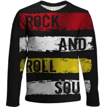 Детский 3D лонгслив rock and roll soul
