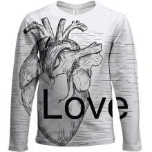 Детский 3D лонгслив Love heart