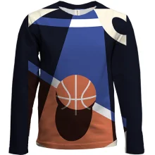 Детский 3D лонгслив Basketball flat
