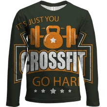 Детский 3D лонгслив Crossfit go hard