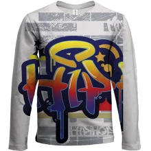 Детский 3D лонгслив Hip Hop graffiti