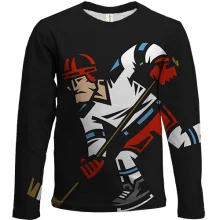 Дитячий 3D лонгслів Hockey art