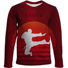 Детский 3D лонгслив Karate на фоне заката