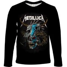Детский 3D лонгслив Metallica (с черепом быка)