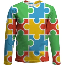 Детский 3D лонгслив Puzzle Pattern