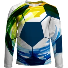 Дитячий 3D лонгслів Football Watercolor Art
