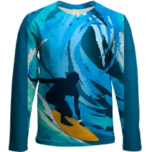 Дитячий 3D лонгслів Surfer Art