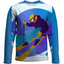 Детский 3D лонгслив Ski Art