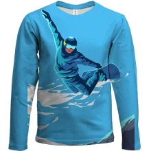 Дитячий 3D лонгслів Snowskater is Jumping