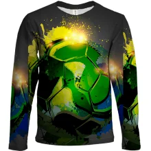 Дитячий 3D лонгслів Green Football Art