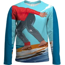Детский 3D лонгслив Board Surfer