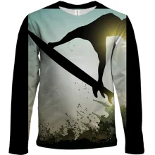 Детский 3D лонгслив Surfer Silhouette