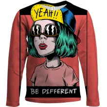 Детский 3D лонгслив Be different Yeah!!