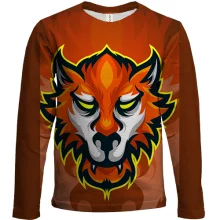 Дитячий 3D лонгслів Red Wolf Art