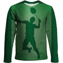 Детский 3D лонгслив Tennis player Silhouette