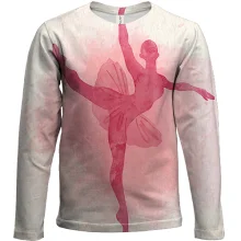 Детский 3D лонгслив Ballerina watercolor 2