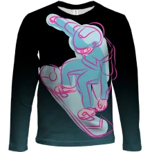 Детский 3D лонгслив Snowboarder Art