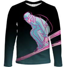 Детский 3D лонгслив Skier Art