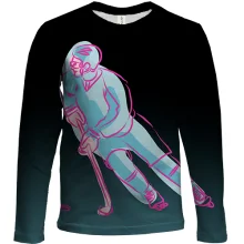 Детский 3D лонгслив Hockey player Art