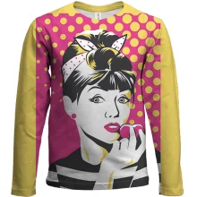 Детский 3D лонгслив Lovely girl Pop art
